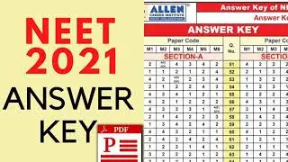Neet 2021 answer key