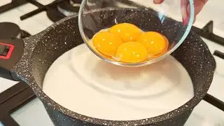 Add egg yolk to boiling milk! I no longer buy in the store Only 3 ingredients