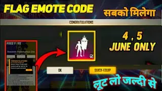 Free Fire New Redeem Code Today | Flag Emote Redeem Code | 4 June Redeem Code | ff redeem code today