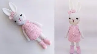 آموزش عروسک بافی‌ با قلاب | آموزش بافت خرگوش بامزه 😍
