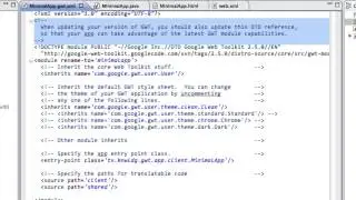 The absolute minimal code to run a GWT-generated project