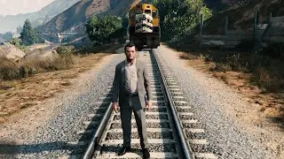 GTA 5: Michael VS Train┃Epic Attempts To Stop The Train Compilation #1