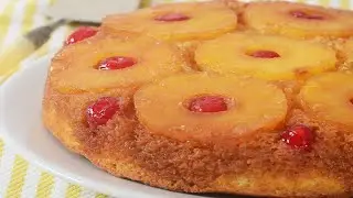 Pineapple Upside Down Cake Recipe Demonstration - Joyofbaking.com