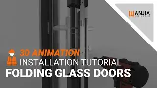 How to install folding glass doors? (3D animation installation tutorial)