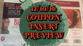 12/10/16 Coupon Insert Preview.... 2 Inserts this Week.