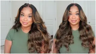 Perfect FALL Ready to wear wig | Balayage bodywave | Install and style ft. Unice Amazon Hair