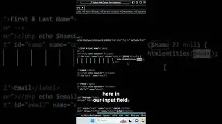 Use PHP to Set HTML Form Values  - Dynamic Web Development! 