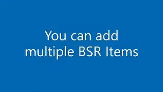 Create Service Purchase Requisition (PR) from BSR items