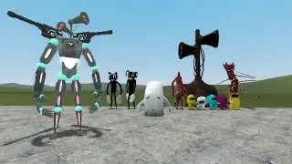 MECHA SIREN HEAD VS AMONG US CREATURES!! Garrrys Mod Sand Box