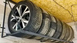 Wheel storage on a shelf or hanging? My implementation of a wheel storage system for walls and racks