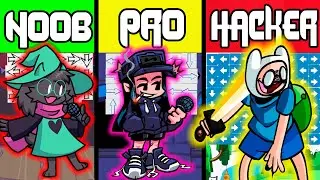 NOOB VS PRO VS HACKER | Ralsei & Cassette Girl & Glitch Finn
