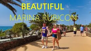 Marina Rubicon LANZAROTE Spain 2024 🇪🇸 🔴 NEW Beautiful Walking Tour in Canary Islands [4K UHD]