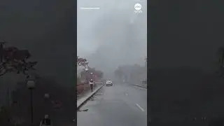 Aftermath video shows smoke rising after vehicle explosion at Rainbow Bridge
