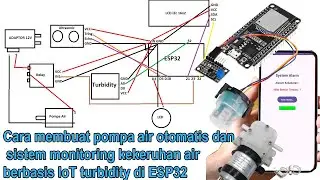 cara membuat pompa air otomatis dan sistem monitoring kekeruhan air berbasis IoT turbidity di ESP32