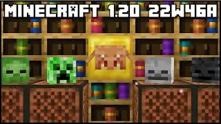 Minecraft 1.20 - Snapshot 22w46a - Piglin Head & Fillbiome Command!