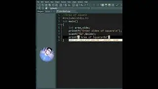 C Programming | Area of Square | Coding With Sohail|
