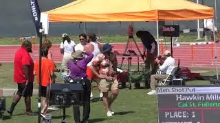 Hawkin Miller Fouls His Last Throw Then Celebrates His 2023 Big West Shot Put Championship