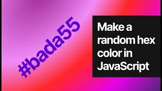 Make a random hex color in JavaScript
