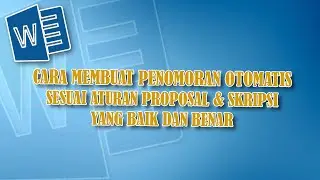 Cara Membuat Penomoran Otomatis Seperti Aturan SKRIPSI & PROPOSAL Yang Baik dan Benar