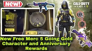 Free Merc 5 Going Gold Character Unlock in COD Mobile | Free Anniversary Coins | Points and Rewards