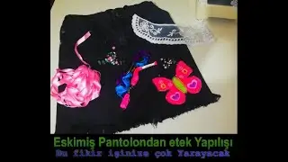 ESKİYİ YENİLE (Kot Pantolondan Etek Nasıl Yapılır) #DIY #etek