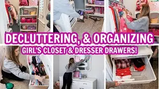 HOME ORGANIZATION IDEAS | HUGE CLEAN, DECLUTTER, & ORGANIZE WITH ME | KID'S CLOSET ORGANIZATION
