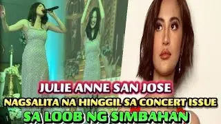 JULIA ANNE SAN JOSE HUMINGI NG TAWAD SA PUBLIKO HINGGIL SA CONCERT ISSUE NIYA SA LOOB NG SIMBAHAN