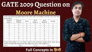 GATE 2009 Question Based On Moore Machine