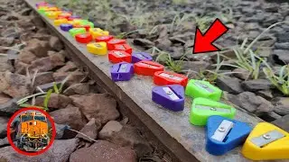 Train Vs One Thousand Pencil sharpener Experiment OMG 😳 || Train Experiments 