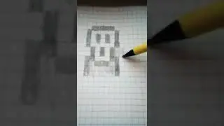 как нарисовать крик по клеточкам