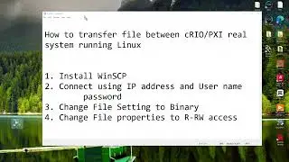 WinSCP to file transfer between Linux system Real time remote system PXI cRIO and Windows