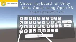 VIRTUAL KEYBOARD FOR UNITY - META QUEST USING OPEN XR