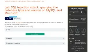Web Security Academy | SQLi | 8 - Querying Database Version MySQL Microsoft