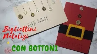 Bigliettini natalizi con bottoni | Fantasiose Idee