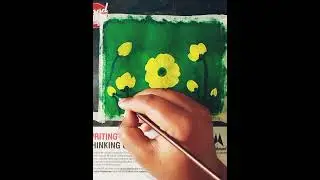easy Acrylic Painting / beautiful floral yellow flower penting #easypainting #acrylicpainting#....