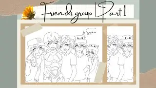 DRAWING Minecraft Skins - Group || Speed Paint
