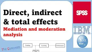 Direct, Indirect and total effects for mediation analysis