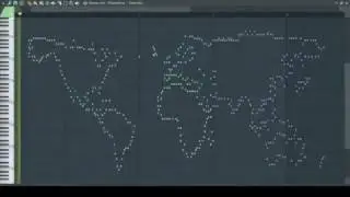 Как звучит карта мира (Карта мира переведена в ноты)