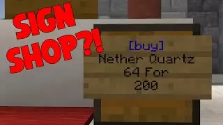 HOW TO SETUP A SIGN SHOP IN MINECRAFT!!!-Plugin Tutorial