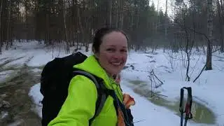 Погружаться в весну...На лыжах в пик паводка!