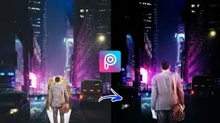 PicsArt Tutorial - Edit CYBERPUNK Effect (Changing Background) ||| Funtaeditz