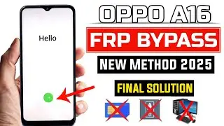Oppo A16 FRP BYPASS Android 11 Oppo A16 frp bypass Android 12 | New Security 2025 Without Pc By Sony