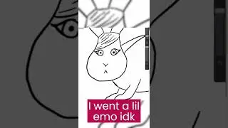 Doodle a Goth Bunny with Me on Stream?! #doodle #timelapse #bunny #goth #streamer #art #shorts