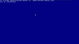 Strange Windows XP BSOD (IO SYSTEM VERIFICATION ERROR)