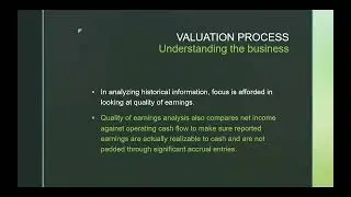 VALUATION PROCESS (Part 1.3)