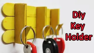 How to make key holder with Popsicle sticks - DIY Key Holder