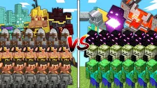 MINECRAFT LEGENDS vs DUNGEONS in Mob Battle