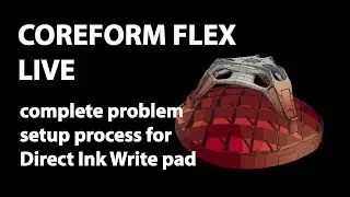 Complete live demo of nonlinear implicit dynamics problem setup for a direct ink write pad.