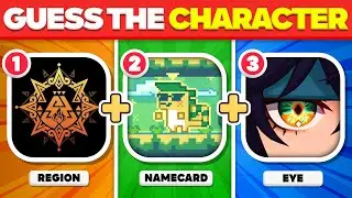 GUESS THE GENSHIN CHARACTERS BY 3 CLUES🔎🔥[REGION+NAMECARD+EYE]🔥 | GENSHIN IMPACT QUIZ