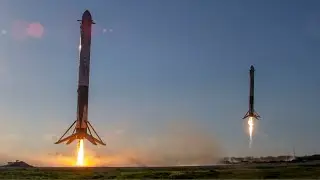 Drone Captured Awesome footage of Falcon Heavy Landing